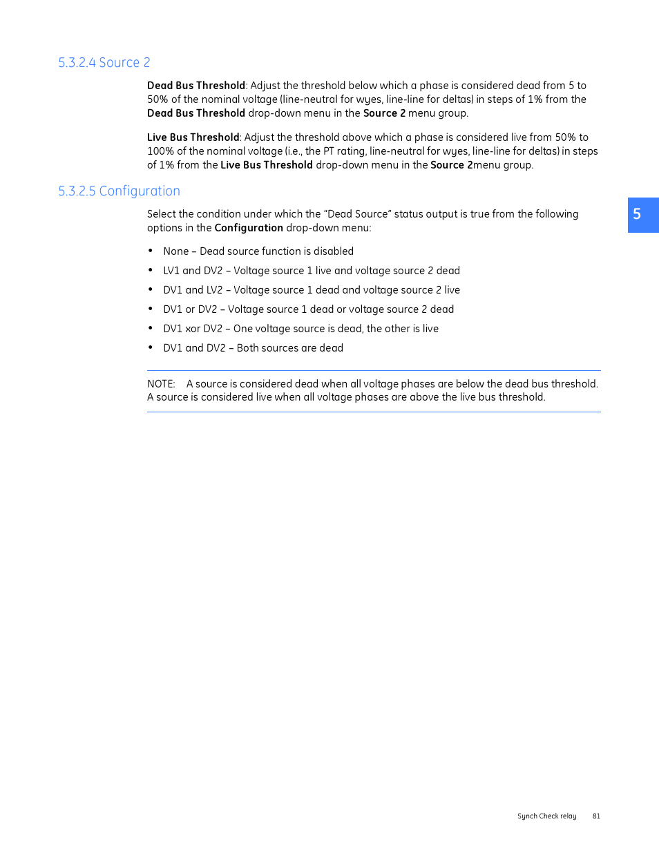4 source 2, 5 configuration, 4 source 2 5.3.2.5 configuration | GE Industrial Solutions Entellisys System User Manual User Manual | Page 81 / 238