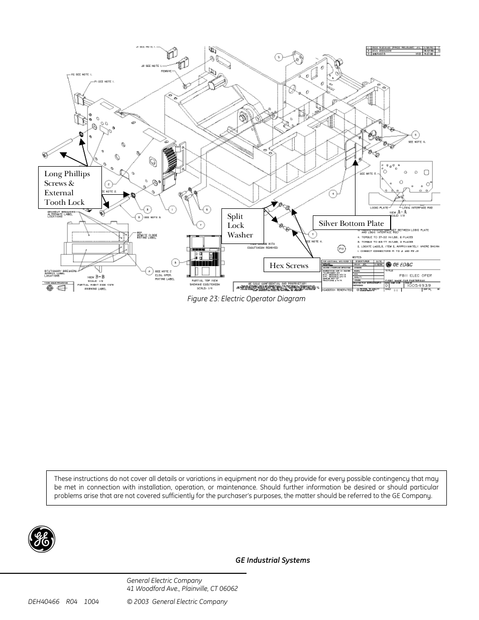 Figure 23, Lls (figure 23) | GE Industrial Solutions Power Break II Replacment Stop Block Kit User Manual | Page 7 / 7