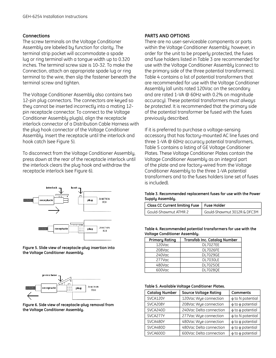 GE Industrial Solutions Voltage Conditioner SVCAA User Manual | Page 7 / 8