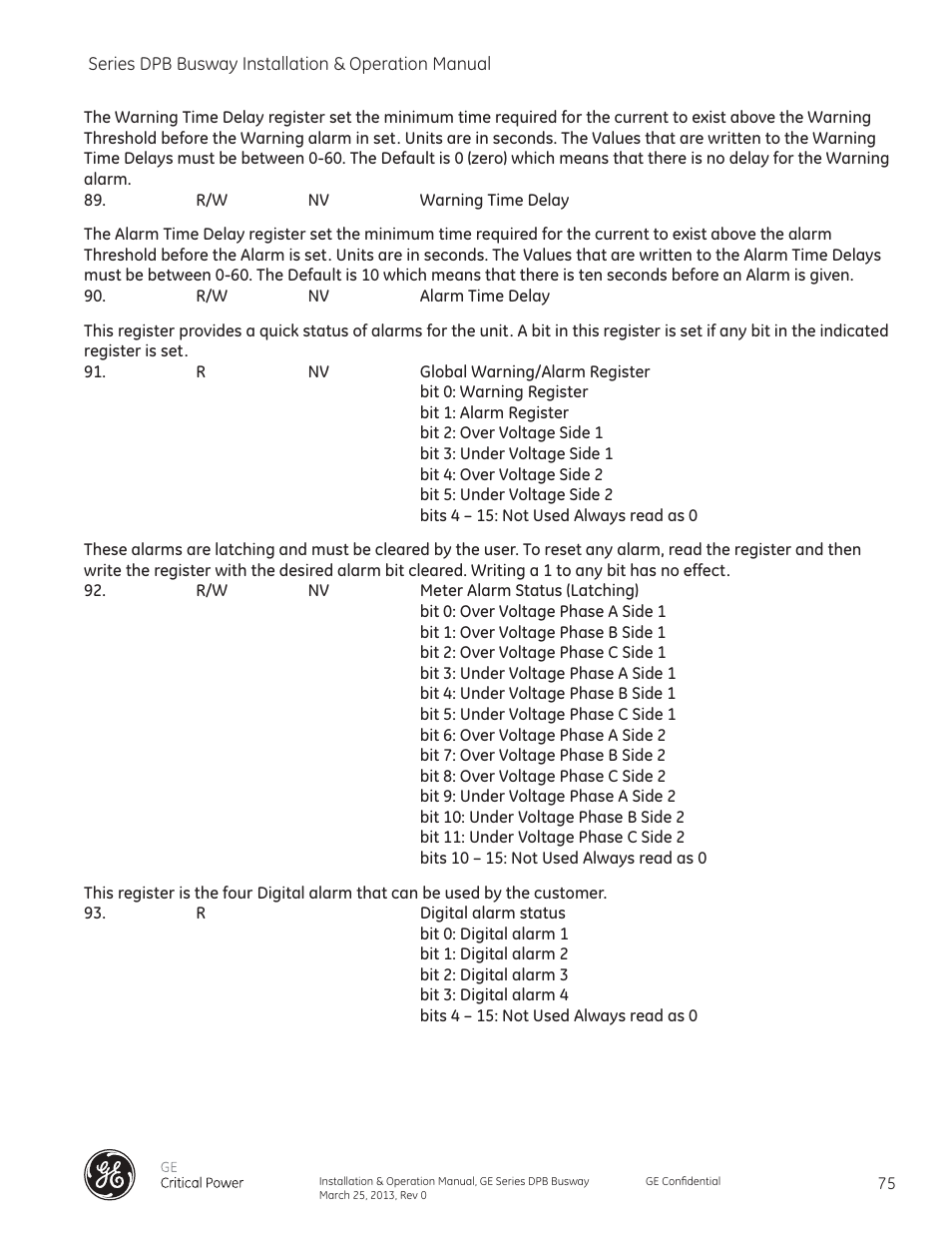 GE Industrial Solutions GE Zenith Series DPB User Manual | Page 83 / 102