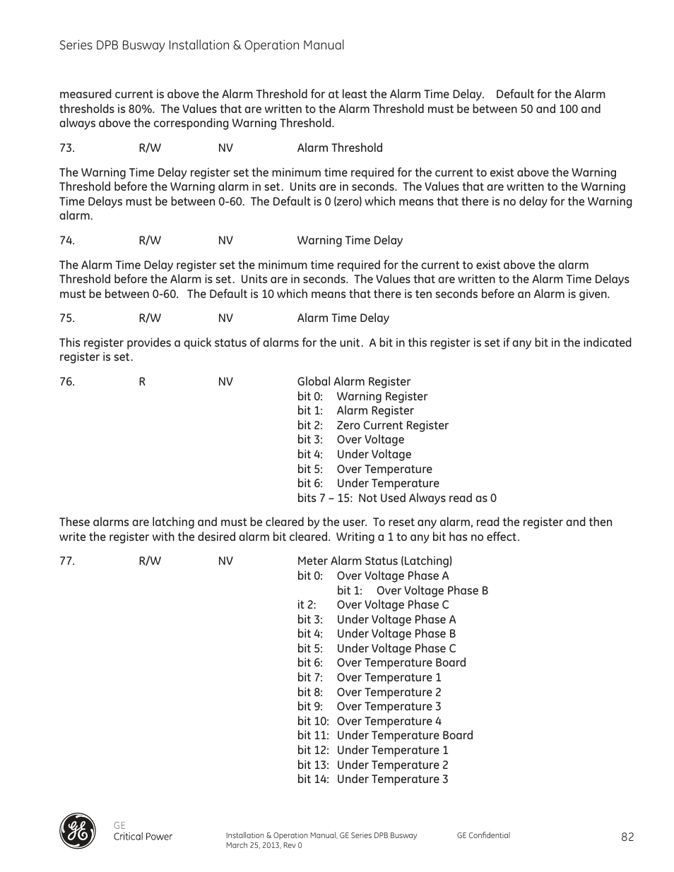 GE Industrial Solutions GE Zenith Series DPB User Manual | Page 90 / 102