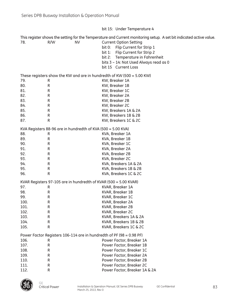 GE Industrial Solutions GE Zenith Series DPB User Manual | Page 91 / 102