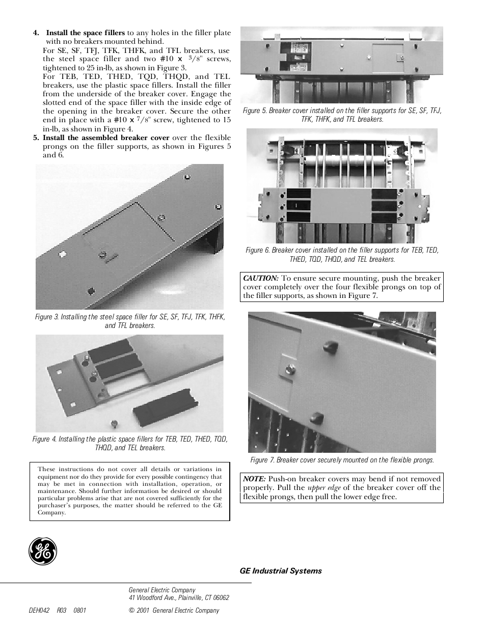 GE Industrial Solutions Spectra Series Power Panelboards SE, SF, TE, TF, TQ, and TEL User Manual | Page 2 / 2