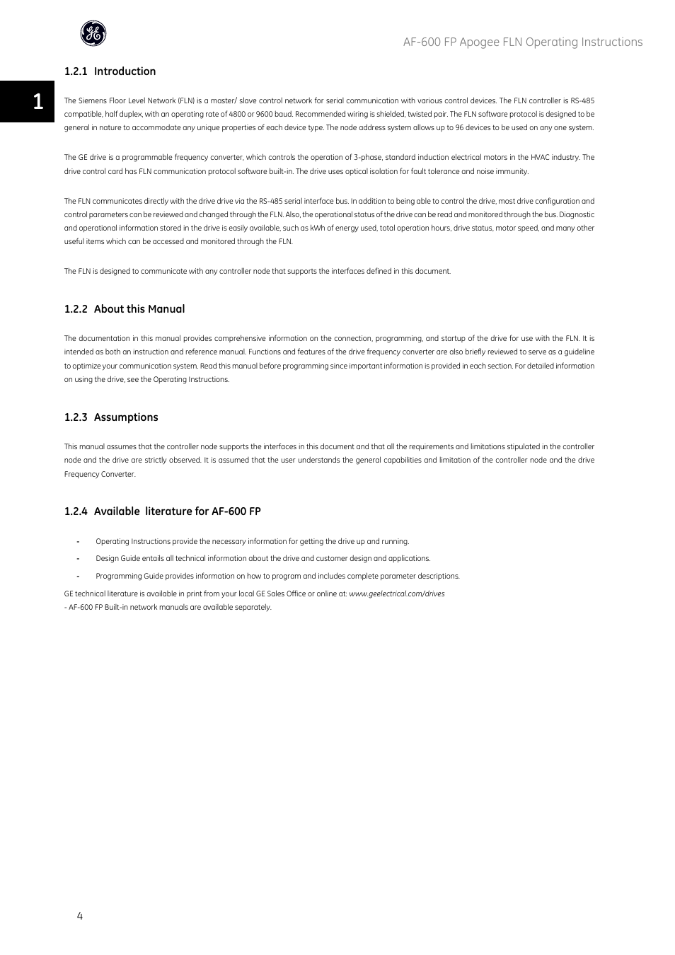 GE Industrial Solutions AF-600 FP Apogee_FLN User Manual | Page 5 / 32