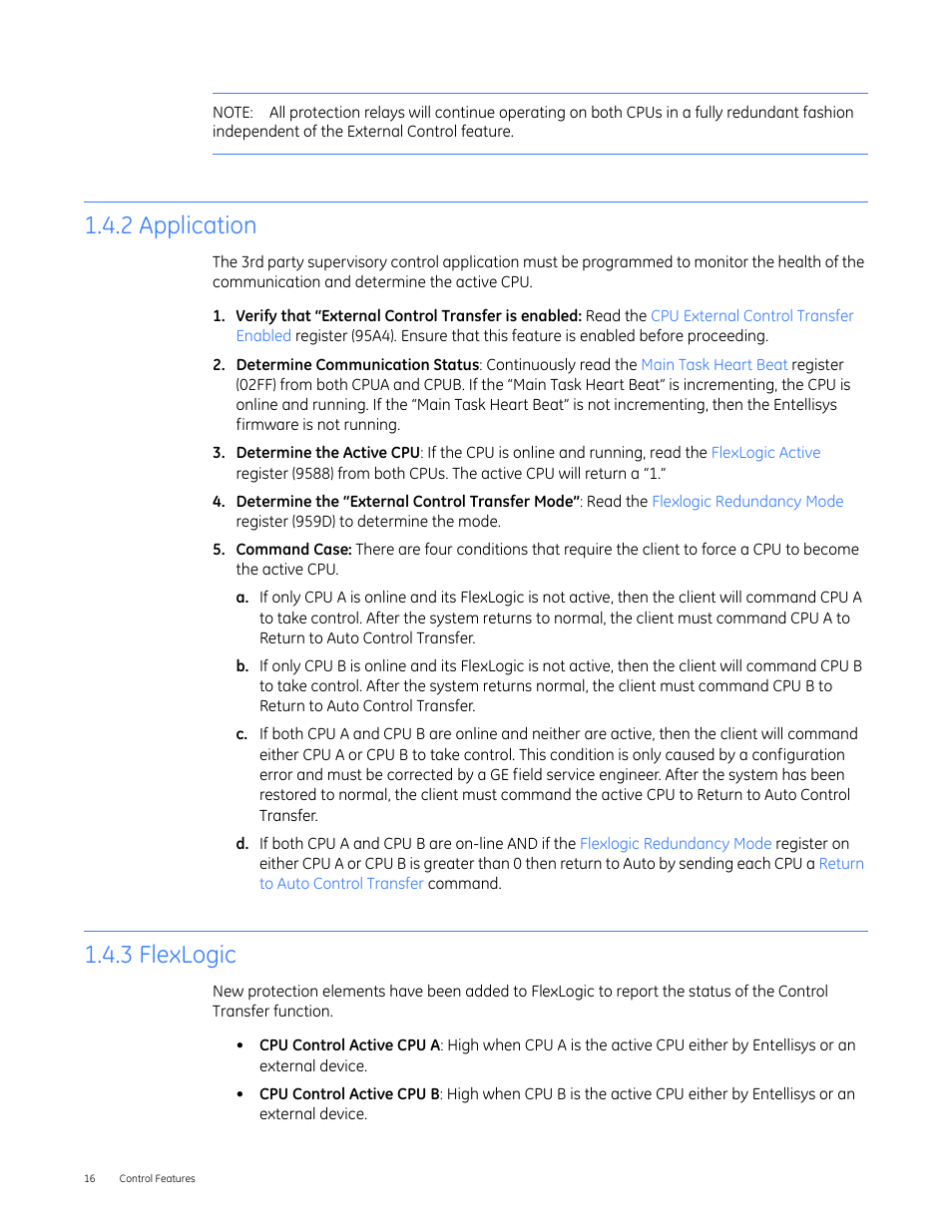 2head - 1.4.2 application, 2head - 1.4.3 flexlogic, 2 application | 3 flexlogic | GE Industrial Solutions Entellisys 5.0 Integrator's Guide User Manual | Page 16 / 162