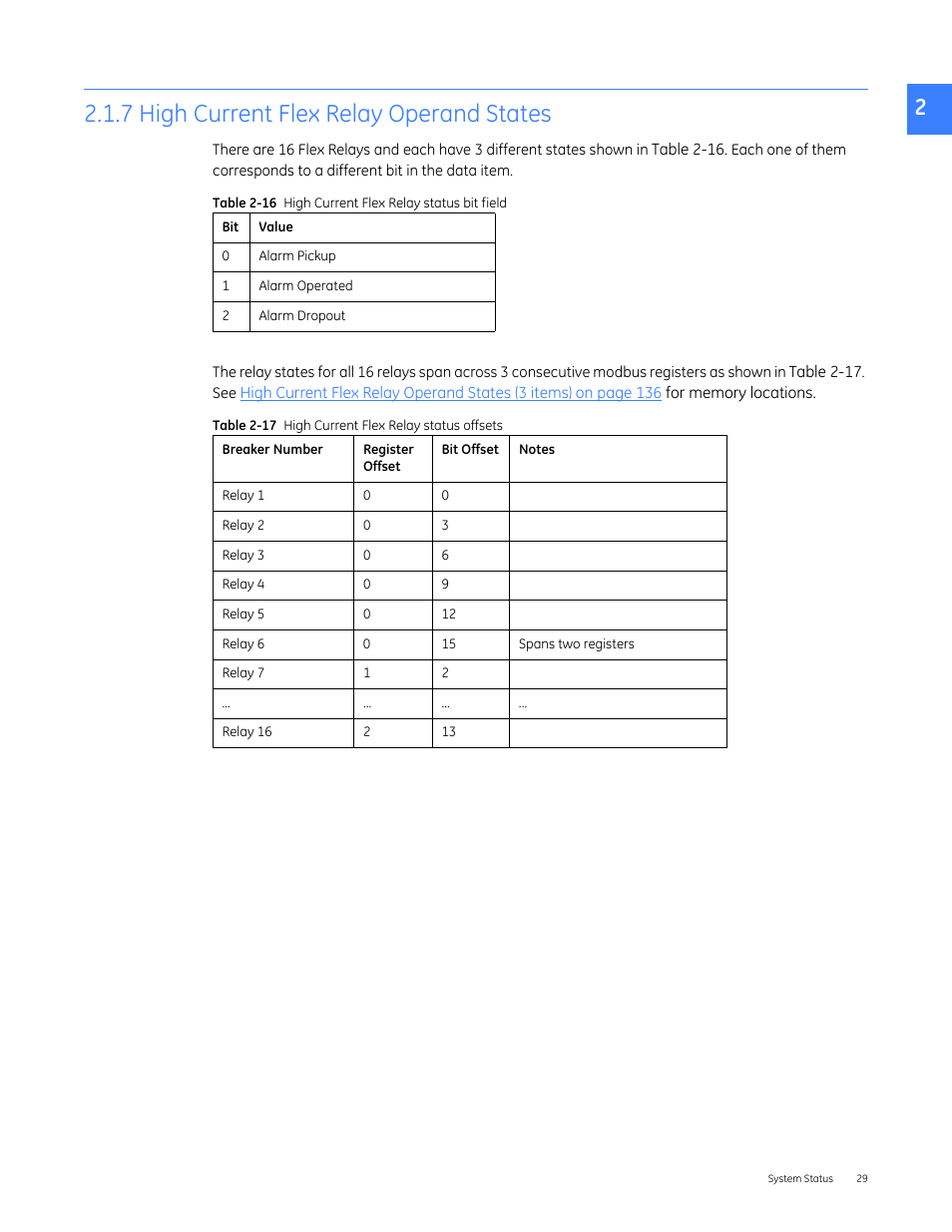 7 high current flex relay operand states | GE Industrial Solutions Entellisys 5.0 Integrator's Guide User Manual | Page 29 / 162