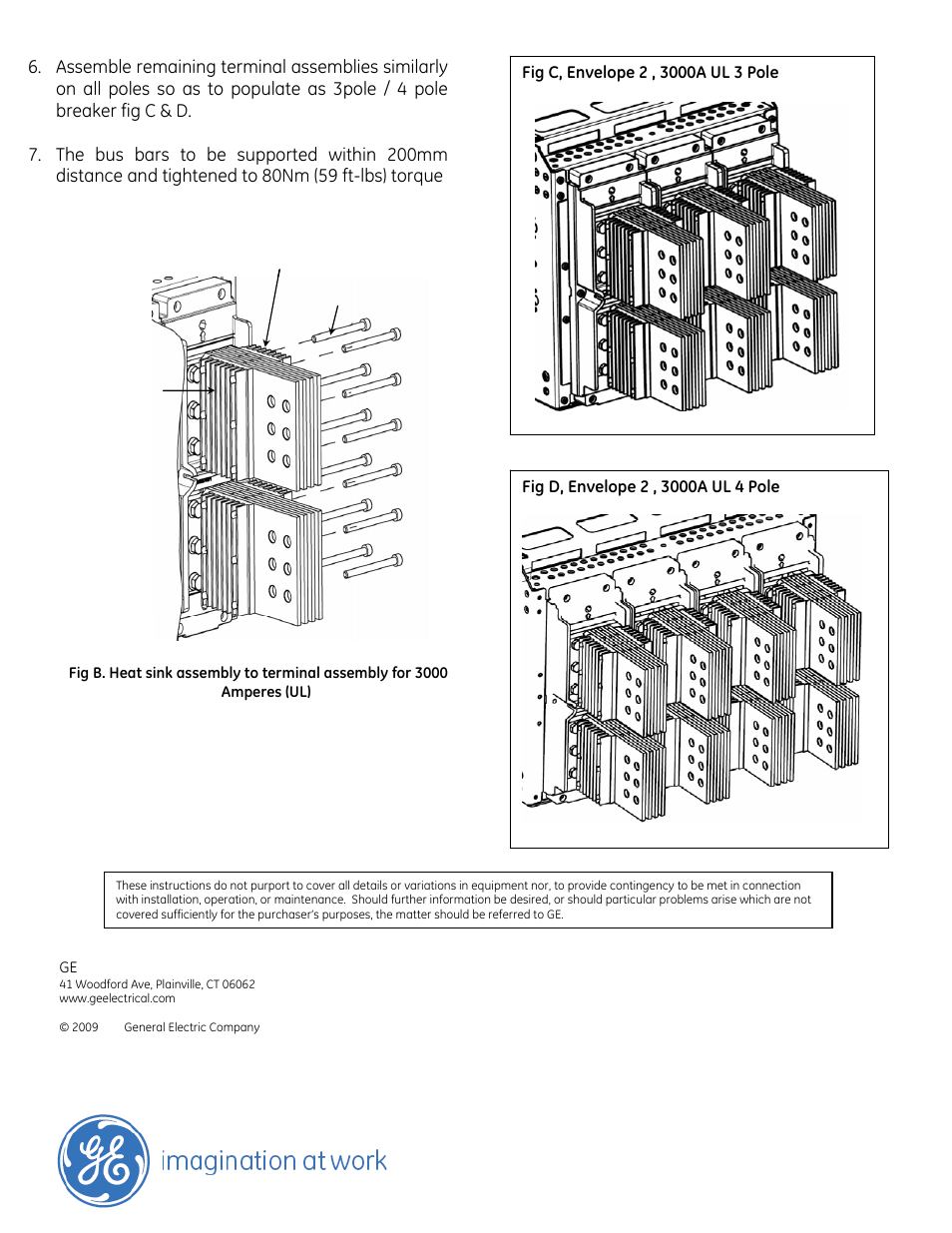 GE Industrial Solutions EntelliGuard G Back Connected Terminations for Cassette Envelope 2 – 3000A UL User Manual | Page 2 / 2