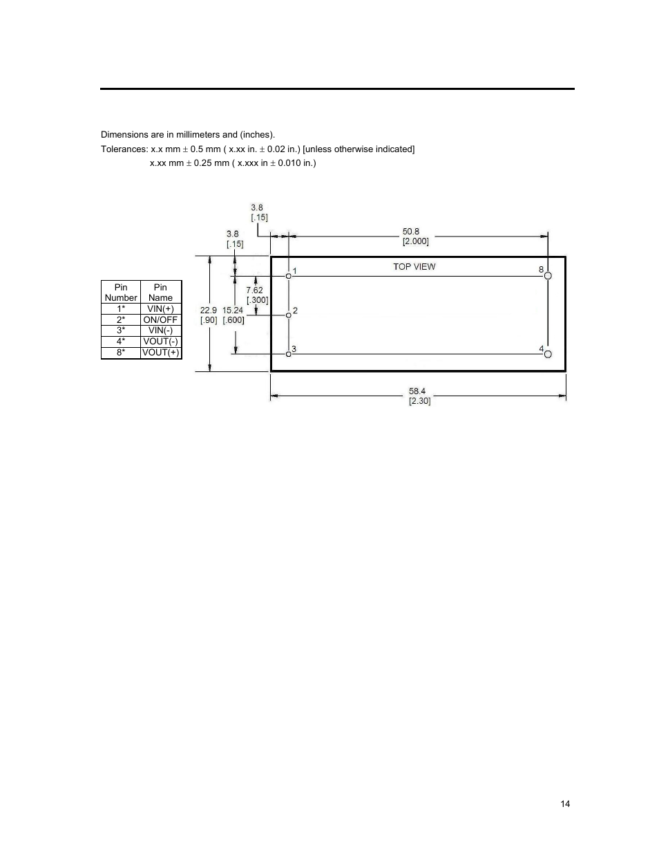 GE Industrial Solutions EBVW017A0S14R0 Series User Manual | Page 14 / 15