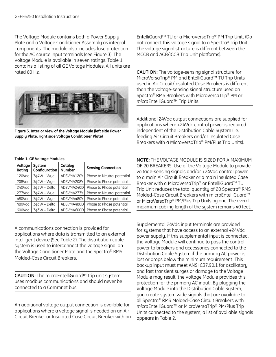 GE Industrial Solutions Voltage Modules ADSVMA600D User Manual | Page 4 / 16