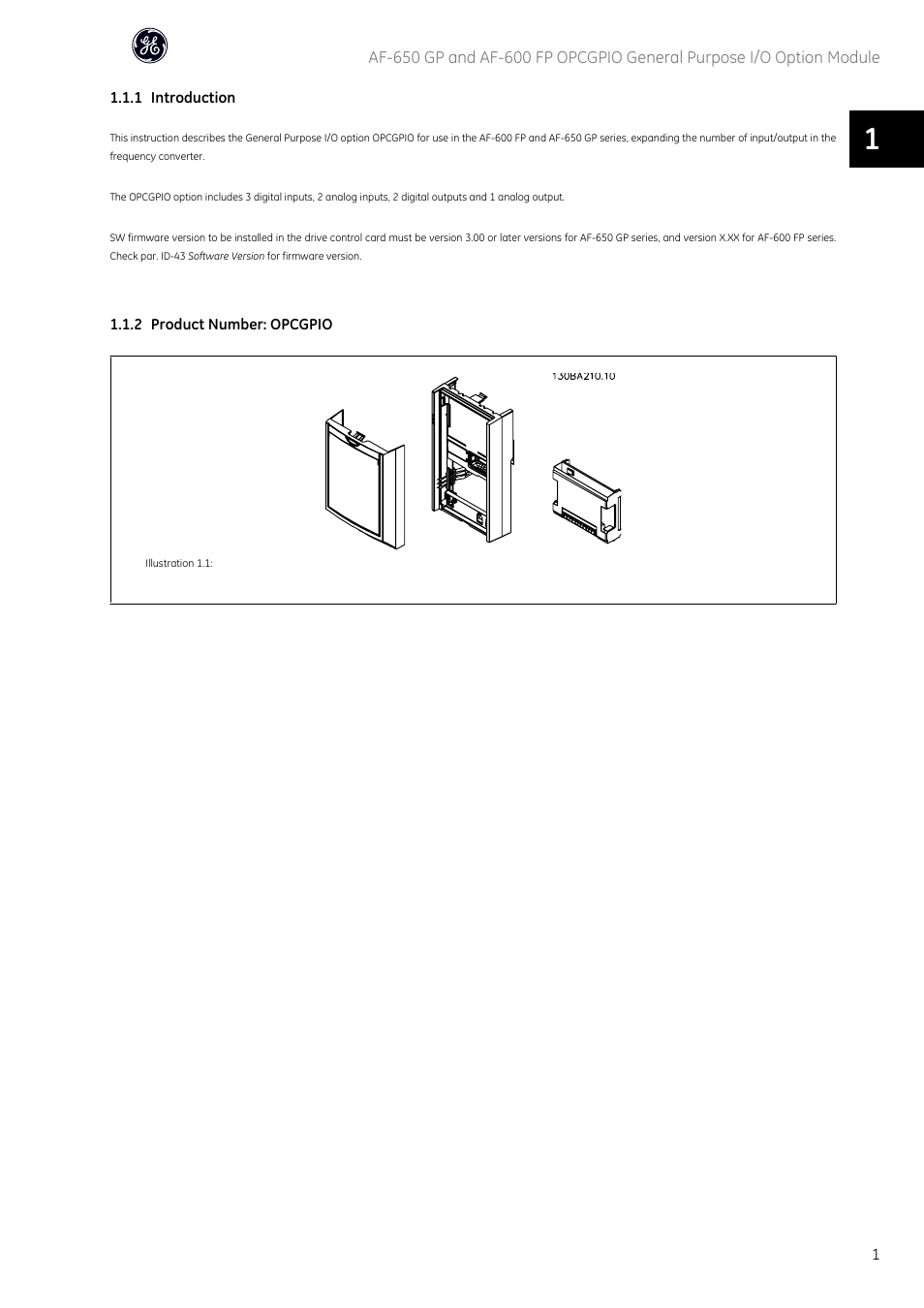 GE Industrial Solutions AF-650 GP OPCGPIO General Purpose I_O Option Module User Manual | Page 2 / 7
