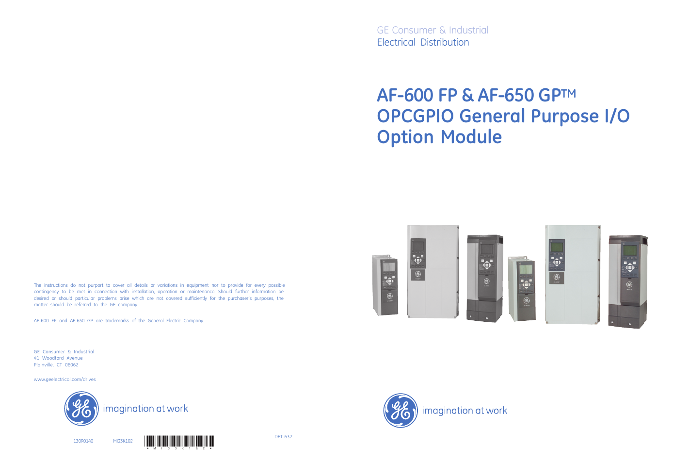 Opcgpio general purpose i/o option module | GE Industrial Solutions AF-650 GP OPCGPIO General Purpose I_O Option Module User Manual | Page 7 / 7