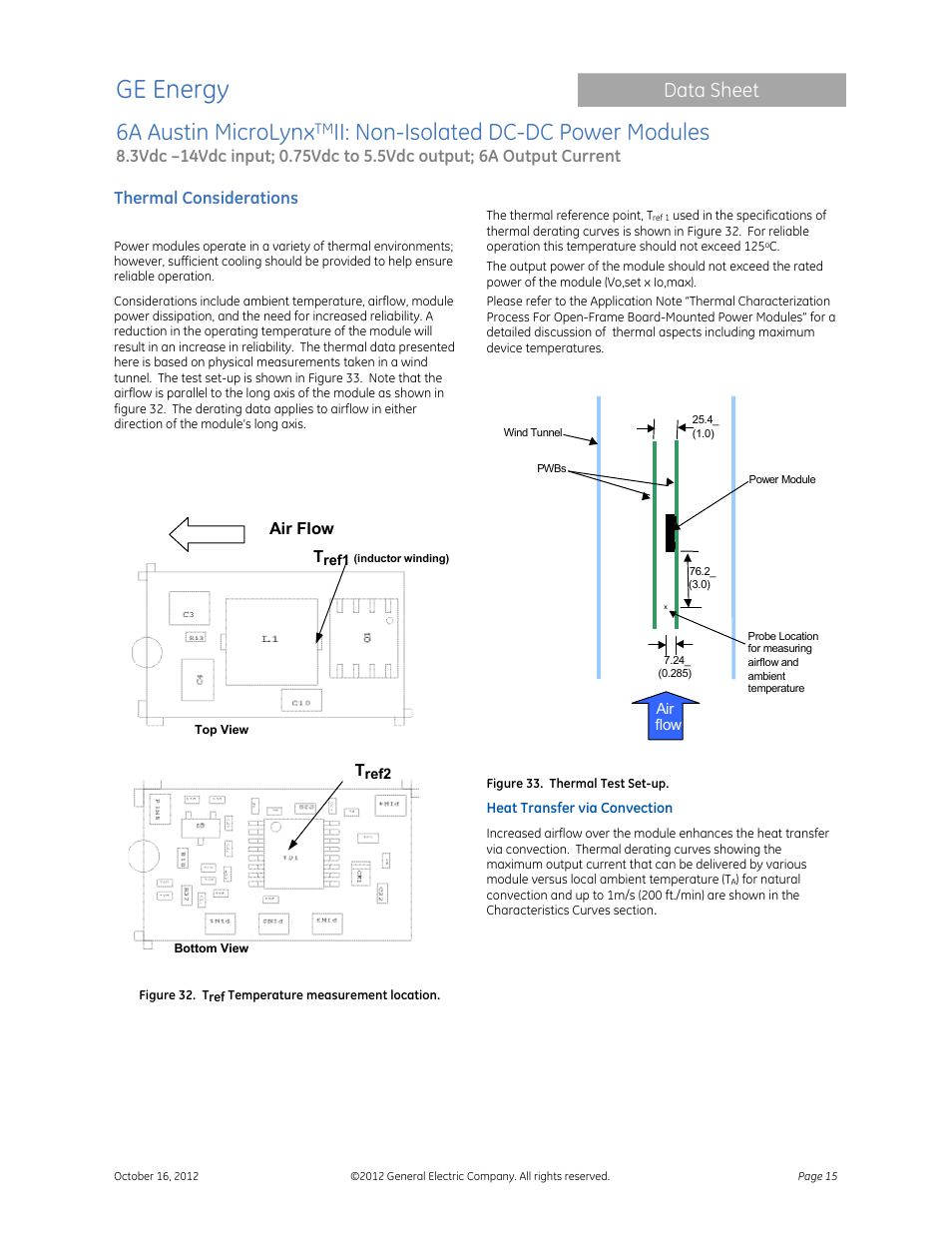 Ge energy, 6a austin microlynx, Ii: non-isolated dc-dc power modules | Data sheet | GE Industrial Solutions 6A Austin MicroLynx II User Manual | Page 15 / 21