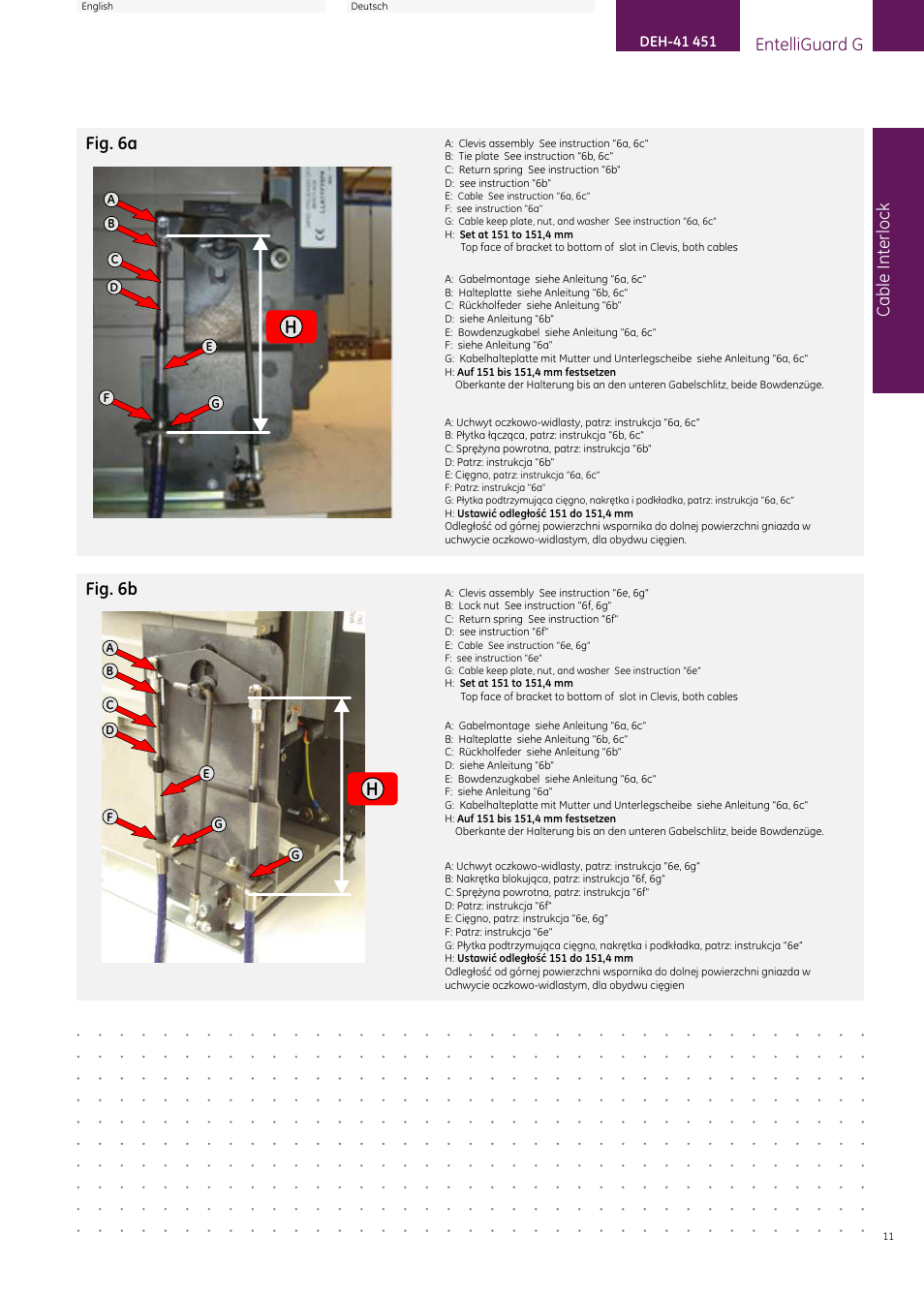 Entelliguard g, Cable interlock, Fig. 6a | Fig. 6b | GE Industrial Solutions EntelliGuard G Cable Interlock (Fixed Breaker) User Manual | Page 11 / 16