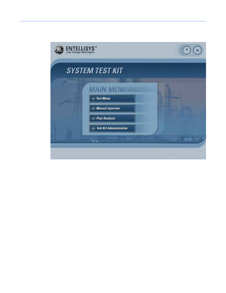 3 main menu | GE Industrial Solutions Entellisys System Test Kit User Manual | Page 14 / 64