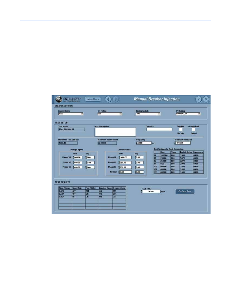 9 manual breaker injection | GE Industrial Solutions Entellisys System Test Kit User Manual | Page 44 / 64