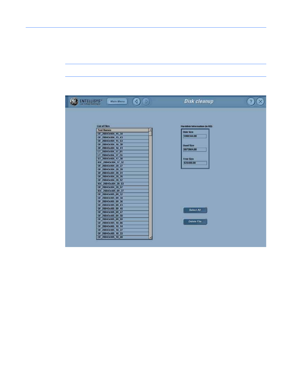 2 disk cleanup | GE Industrial Solutions Entellisys System Test Kit User Manual | Page 52 / 64