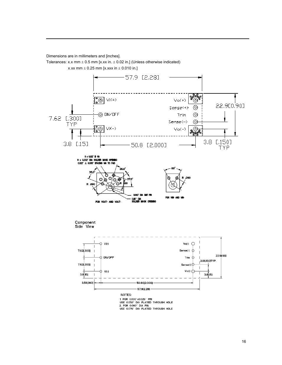 GE Industrial Solutions EVW010A0B Series (Eighth-Brick) User Manual | Page 16 / 18