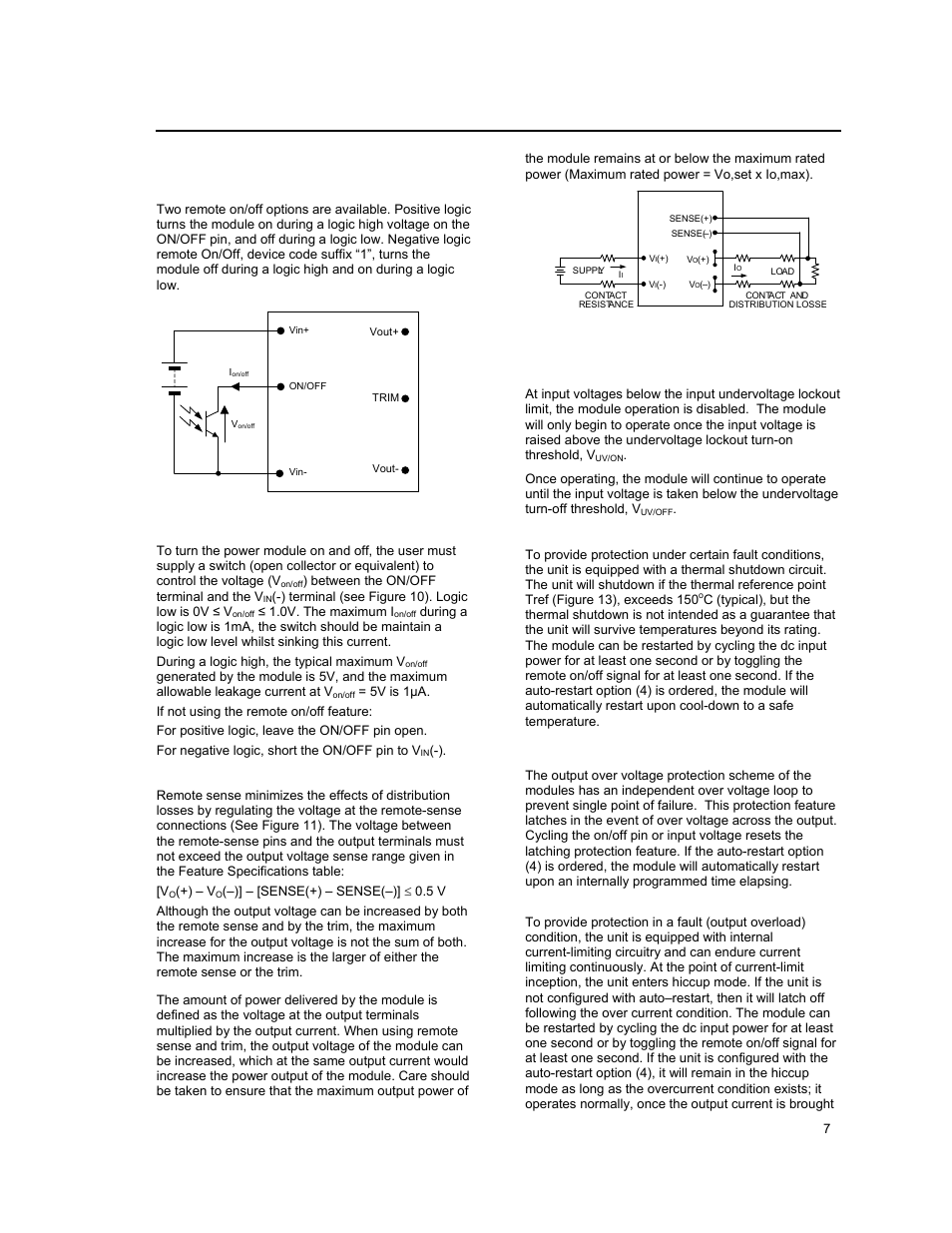 Feature description | GE Industrial Solutions EVW010A0B Series (Eighth-Brick) User Manual | Page 7 / 18
