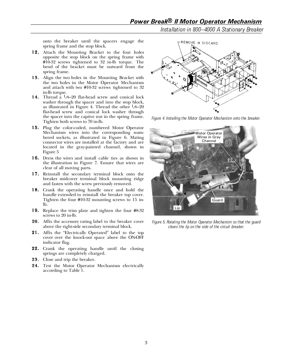 GE Industrial Solutions Power Break II Motor Operator User Manual | Page 3 / 12