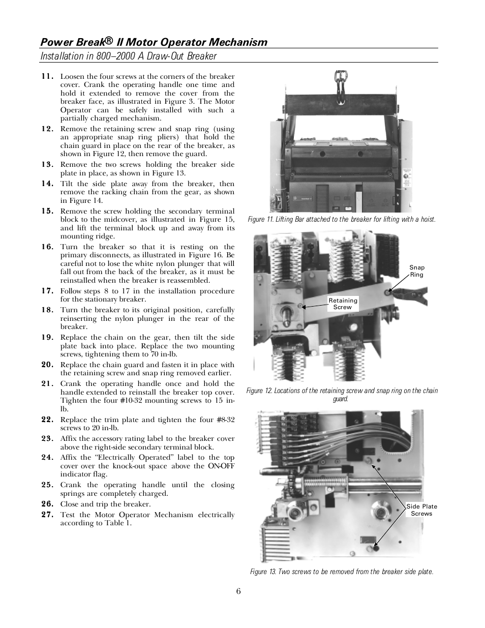 GE Industrial Solutions Power Break II Motor Operator User Manual | Page 6 / 12