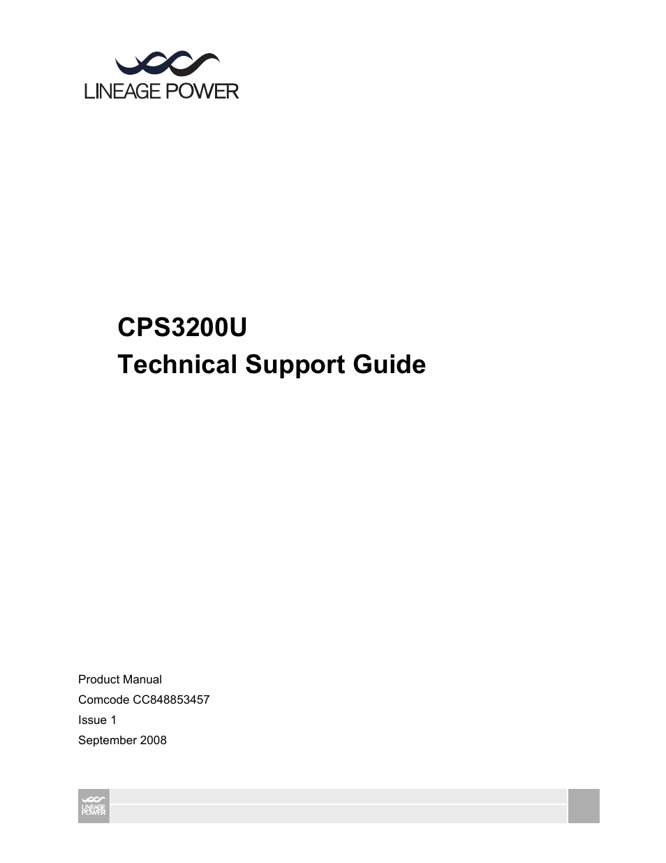 GE Industrial Solutions CPS3200U User Manual | 18 pages