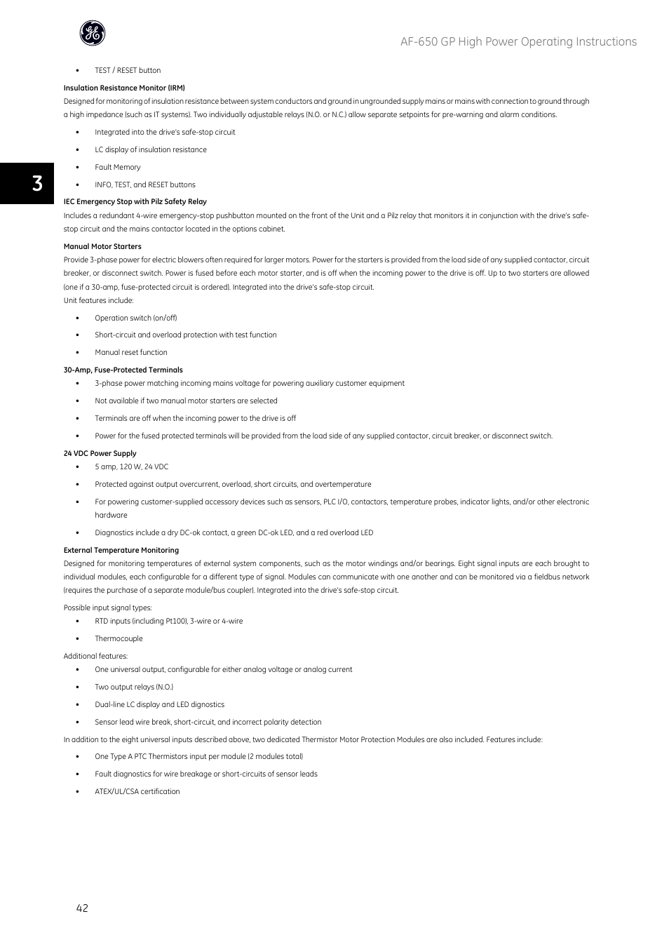 Af-650 gp high power operating instructions | GE Industrial Solutions AF-650 GP General Purpose Drive (460_575_690V 125HP and above) User Manual | Page 43 / 129