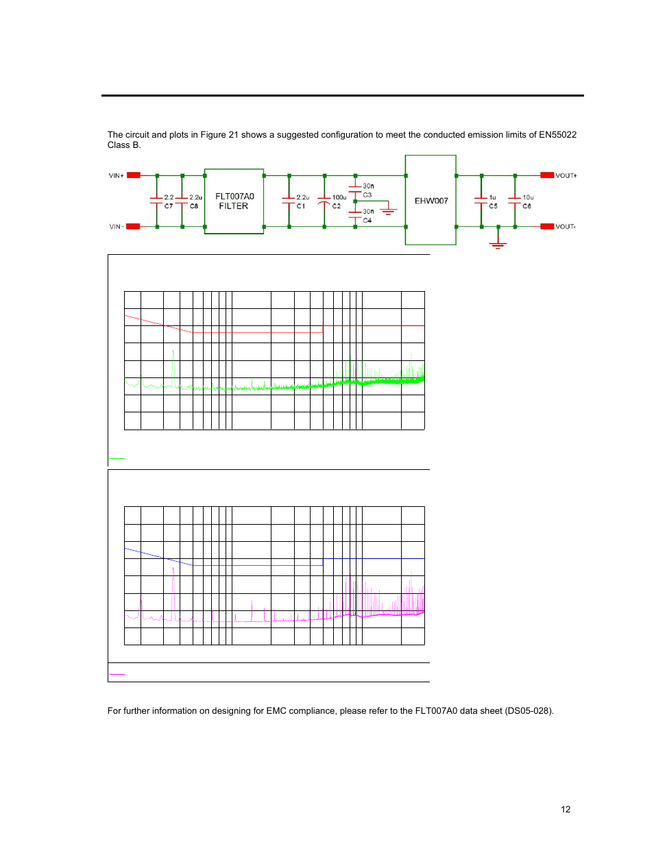 Emc considerations, Lineage power 12 | GE Industrial Solutions EHW007A0B Series (Eighth-Brick) User Manual | Page 12 / 18