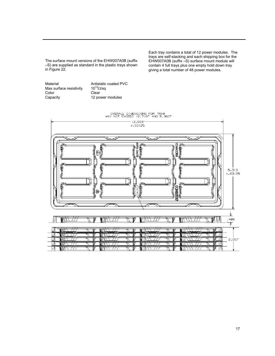 Packaging details | GE Industrial Solutions EHW007A0B Series (Eighth-Brick) User Manual | Page 17 / 18