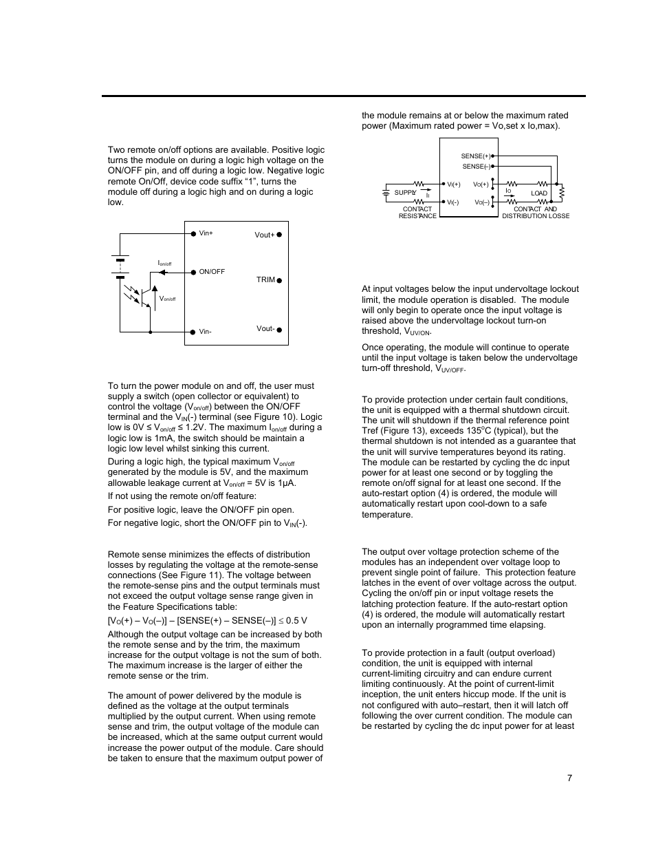 Feature description | GE Industrial Solutions EHW007A0B Series (Eighth-Brick) User Manual | Page 7 / 18