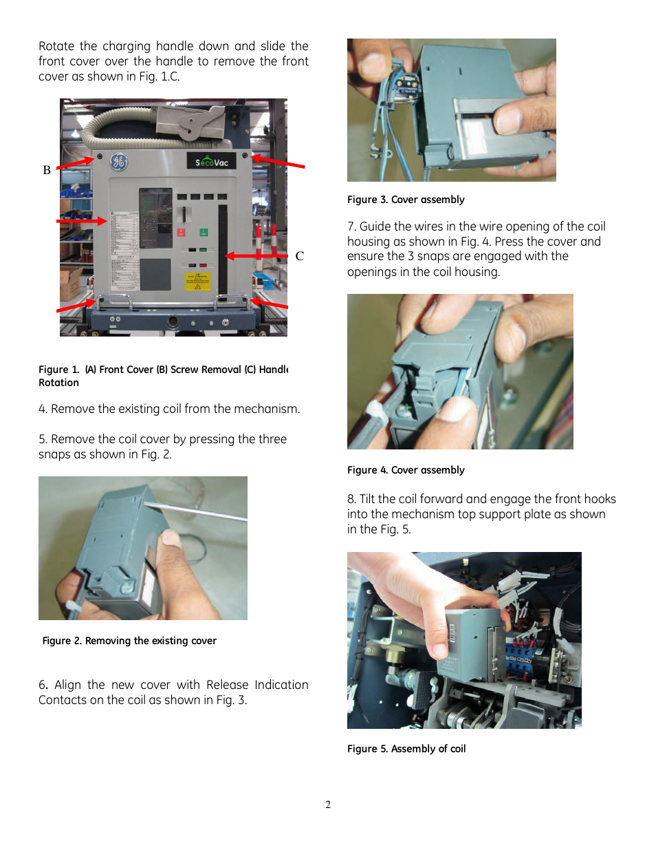GE Industrial Solutions Compact Vacuum Circuit Breaker Coil Signaling Contacts User Manual | Page 2 / 4