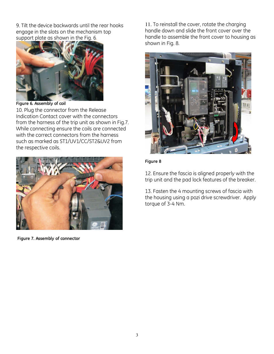 GE Industrial Solutions Compact Vacuum Circuit Breaker Coil Signaling Contacts User Manual | Page 3 / 4
