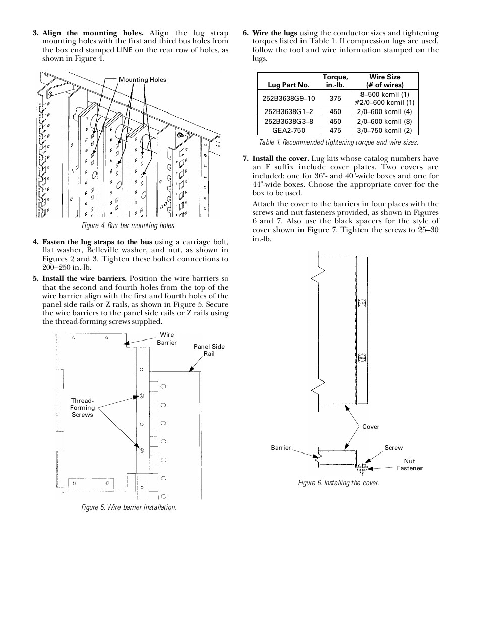 GE Industrial Solutions Spectra Series Power Panelboards Bolt-On Main Lug Kits User Manual | Page 2 / 4