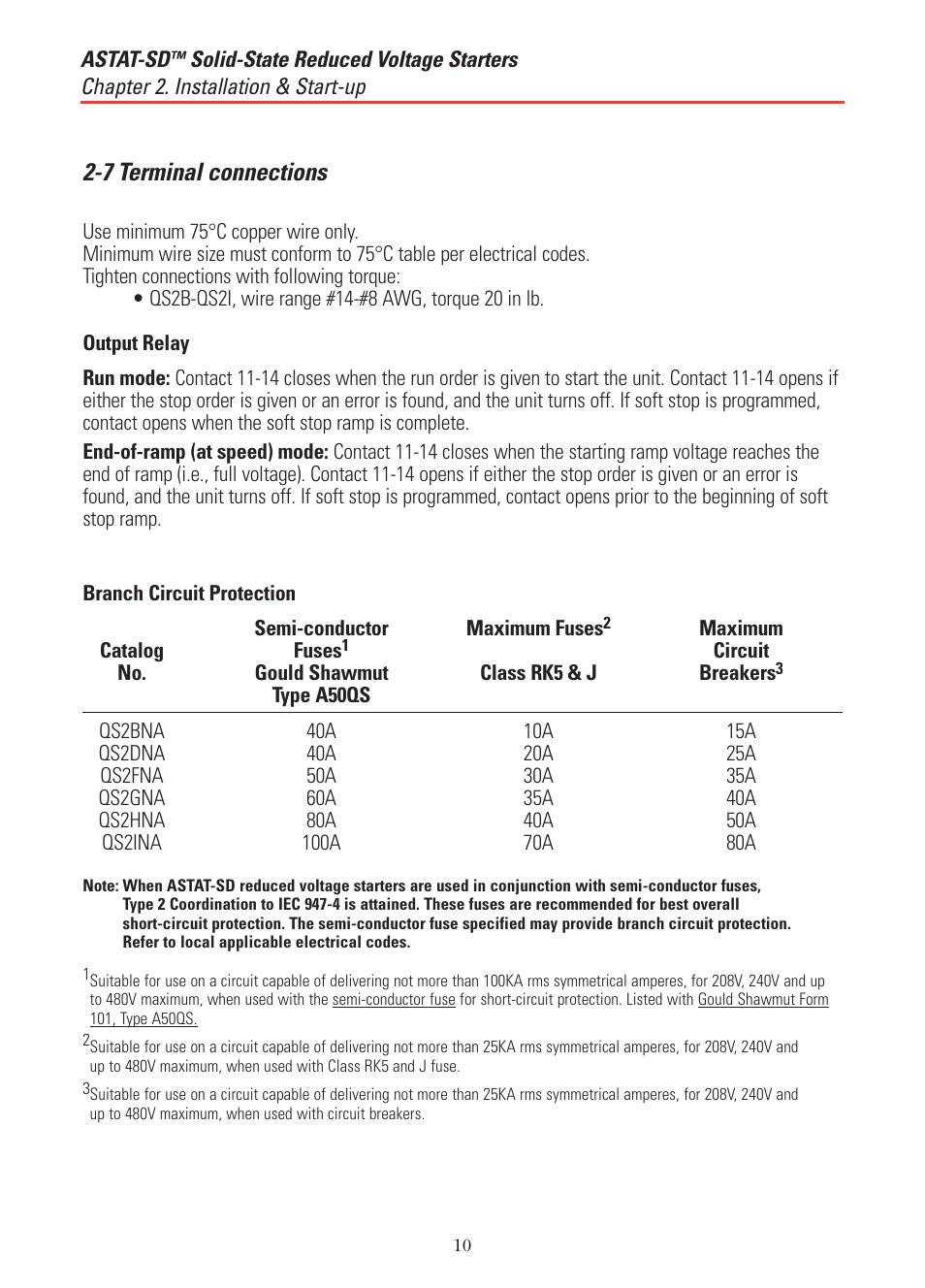 7 terminal connections | GE Industrial Solutions ASTAT-SD Solid-State Reduced Voltage Starter User Manual | Page 14 / 20