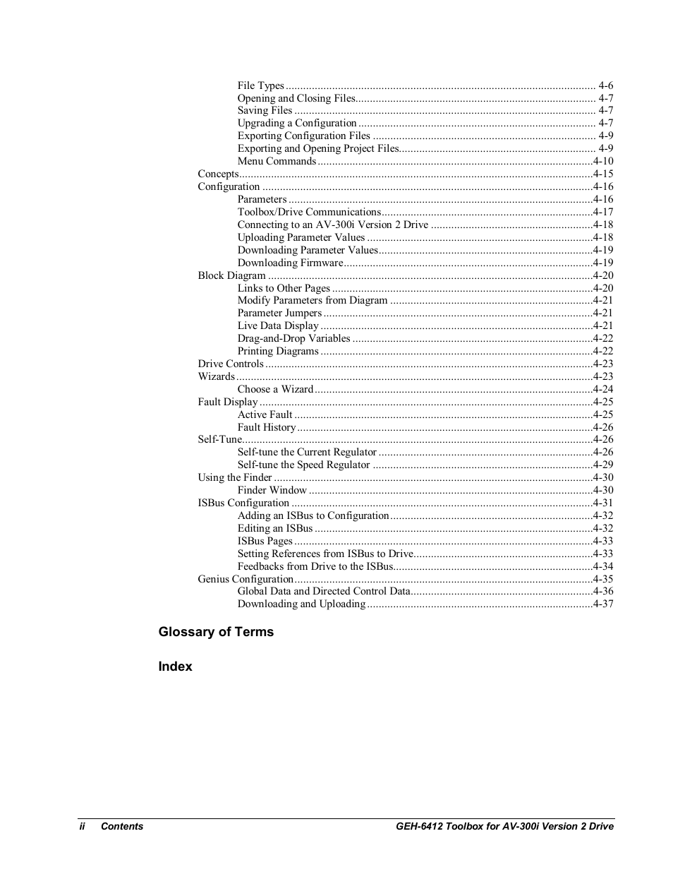 GE Industrial Solutions Control System Toolbox For an AV-300i Version 2 Drive User Manual | Page 10 / 80