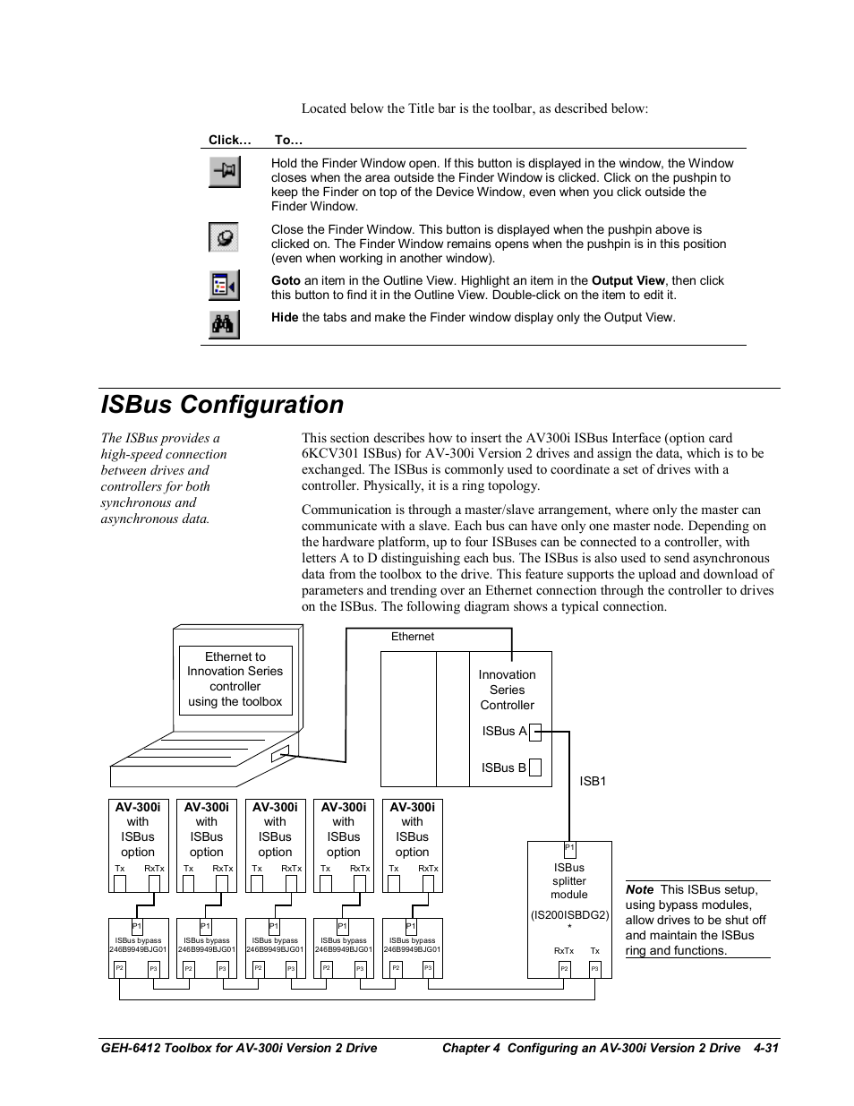 Isbus configuration | GE Industrial Solutions Control System Toolbox For an AV-300i Version 2 Drive User Manual | Page 61 / 80