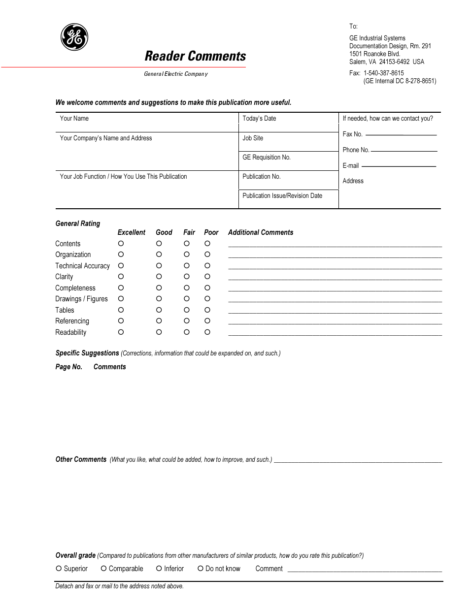 5hdghu &rpphqwv | GE Industrial Solutions Control System Toolbox For an AV-300i Version 2 Drive User Manual | Page 7 / 80