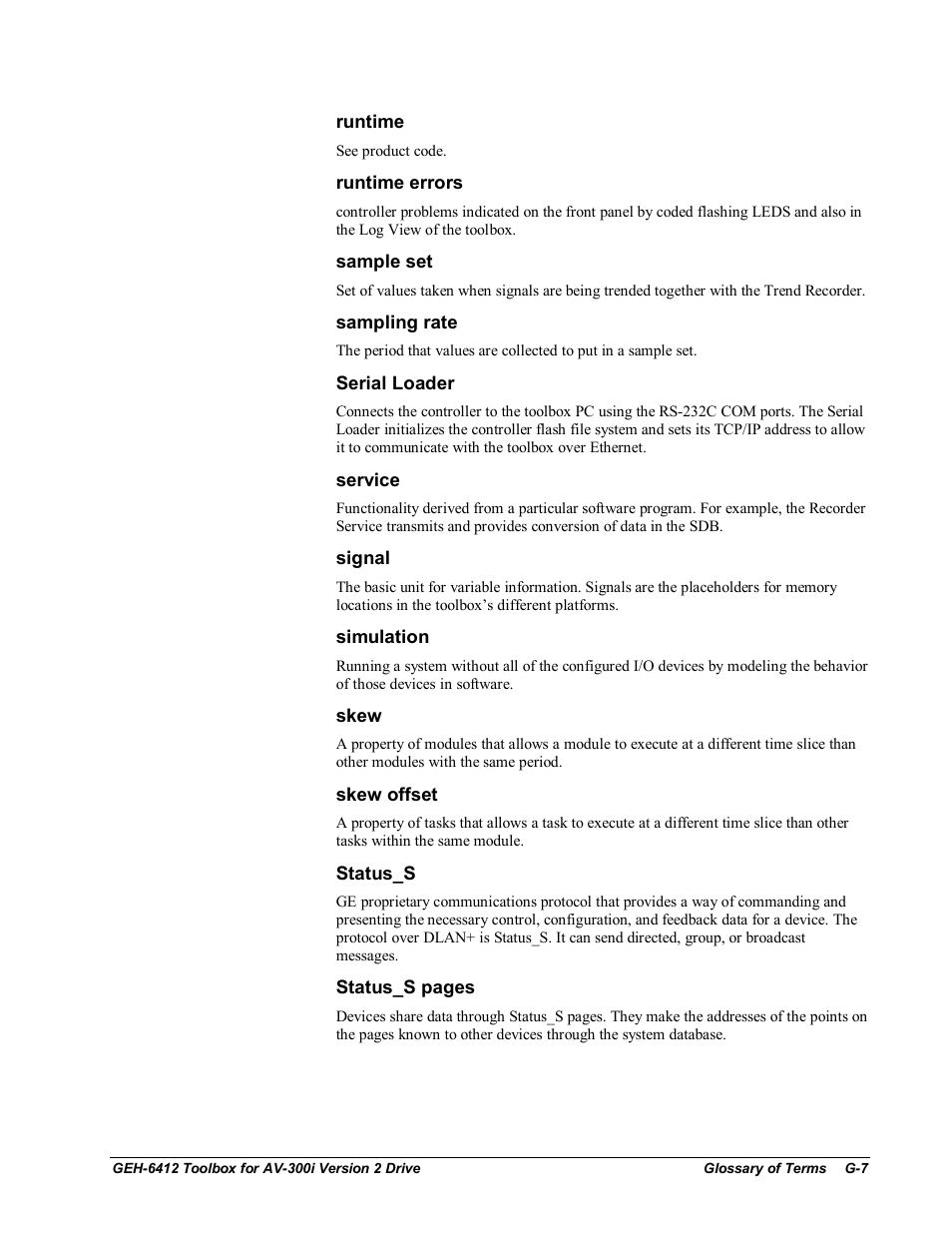 GE Industrial Solutions Control System Toolbox For an AV-300i Version 2 Drive User Manual | Page 75 / 80
