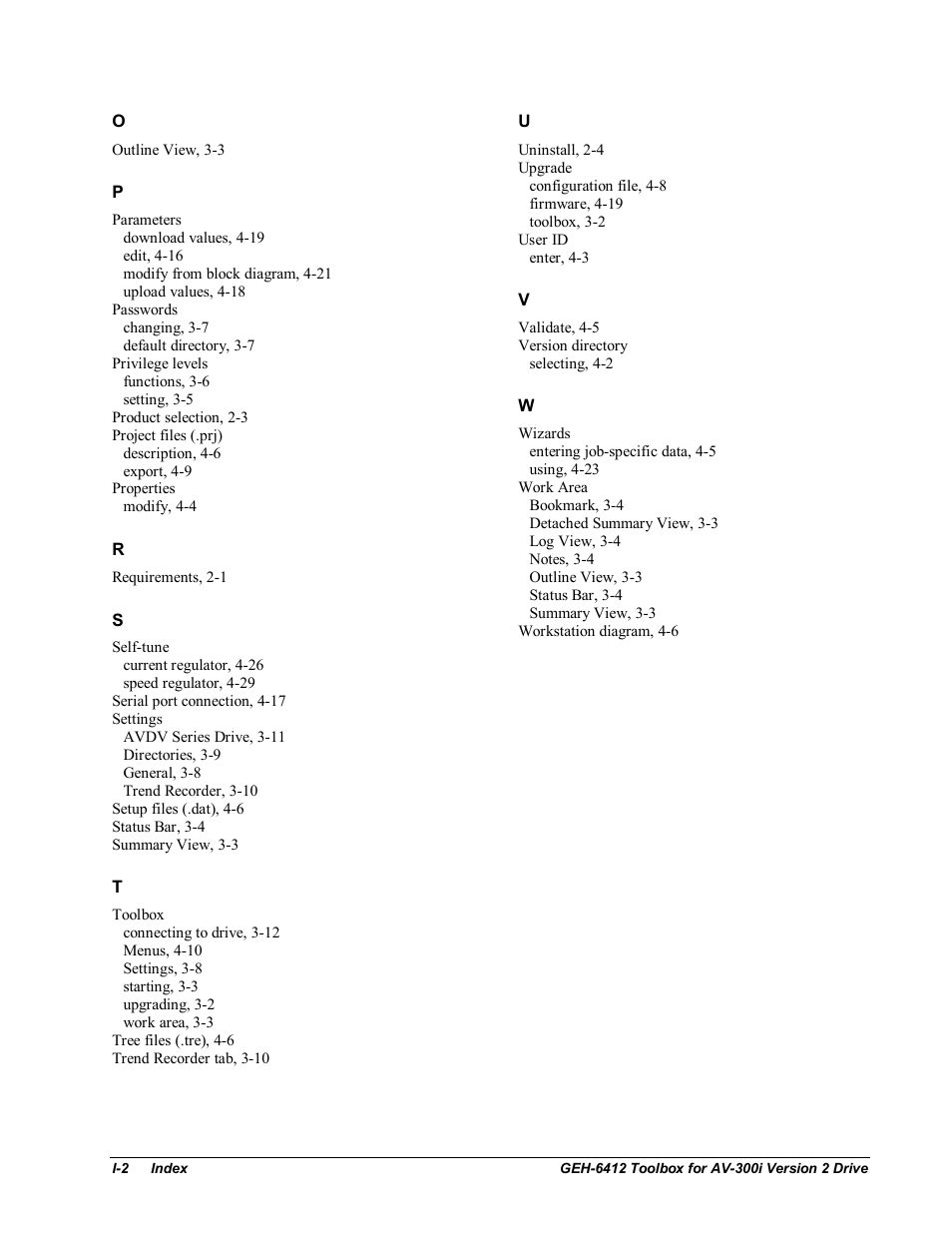 GE Industrial Solutions Control System Toolbox For an AV-300i Version 2 Drive User Manual | Page 78 / 80