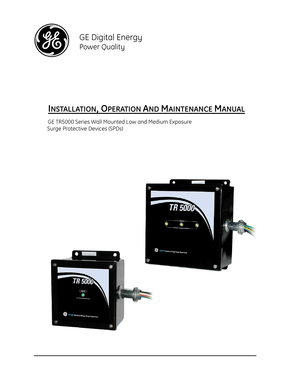 GE Industrial Solutions GE TR5000 Series User Manual | 18 pages