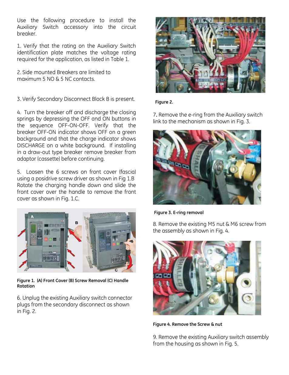 GE Industrial Solutions EntelliGuard G Auxiliary Switch User Manual | Page 2 / 4