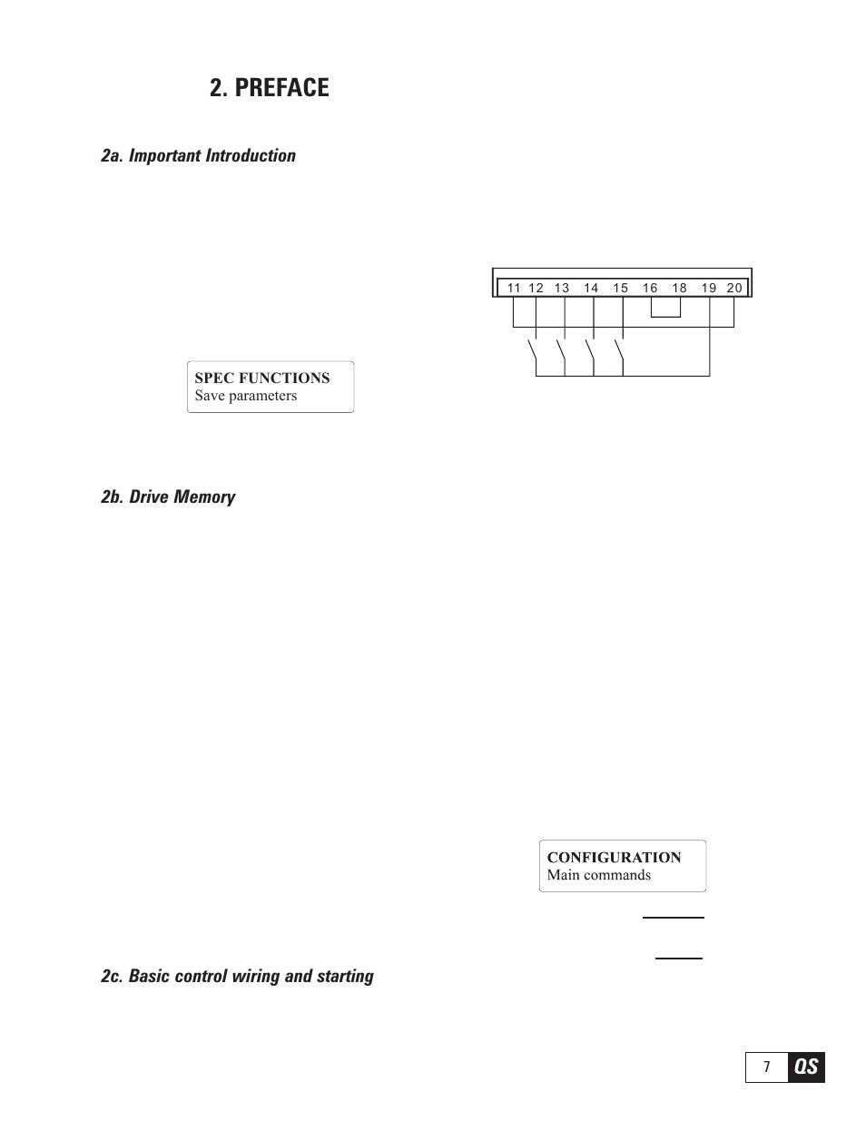 Preface, 2a. important introduction, 2b. drive memory | 2c. basic control wiring and starting | GE Industrial Solutions DV-300 DC Quick Start User Manual | Page 7 / 32