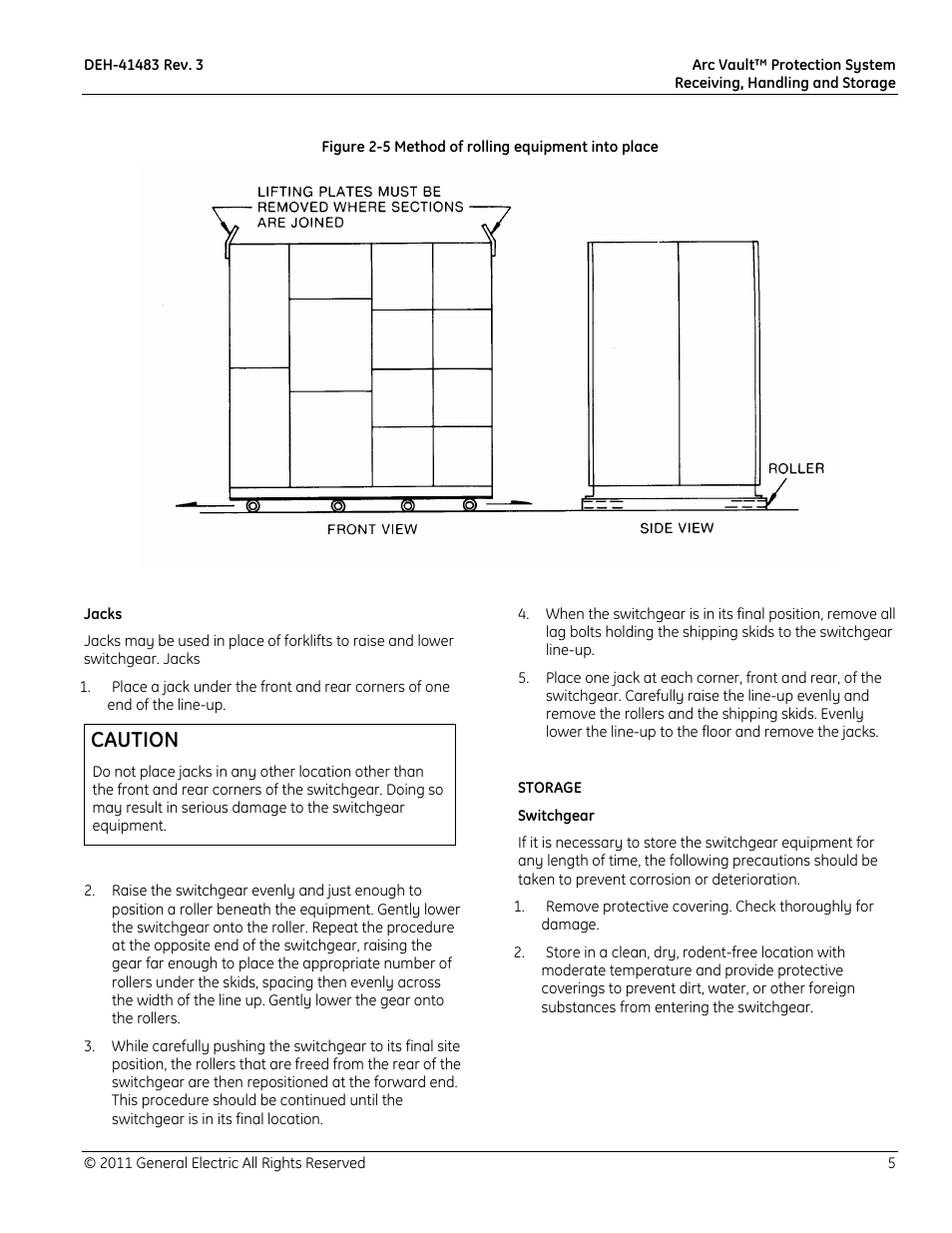 Caution | GE Industrial Solutions Arc Vault Protection System User Manual | Page 13 / 51