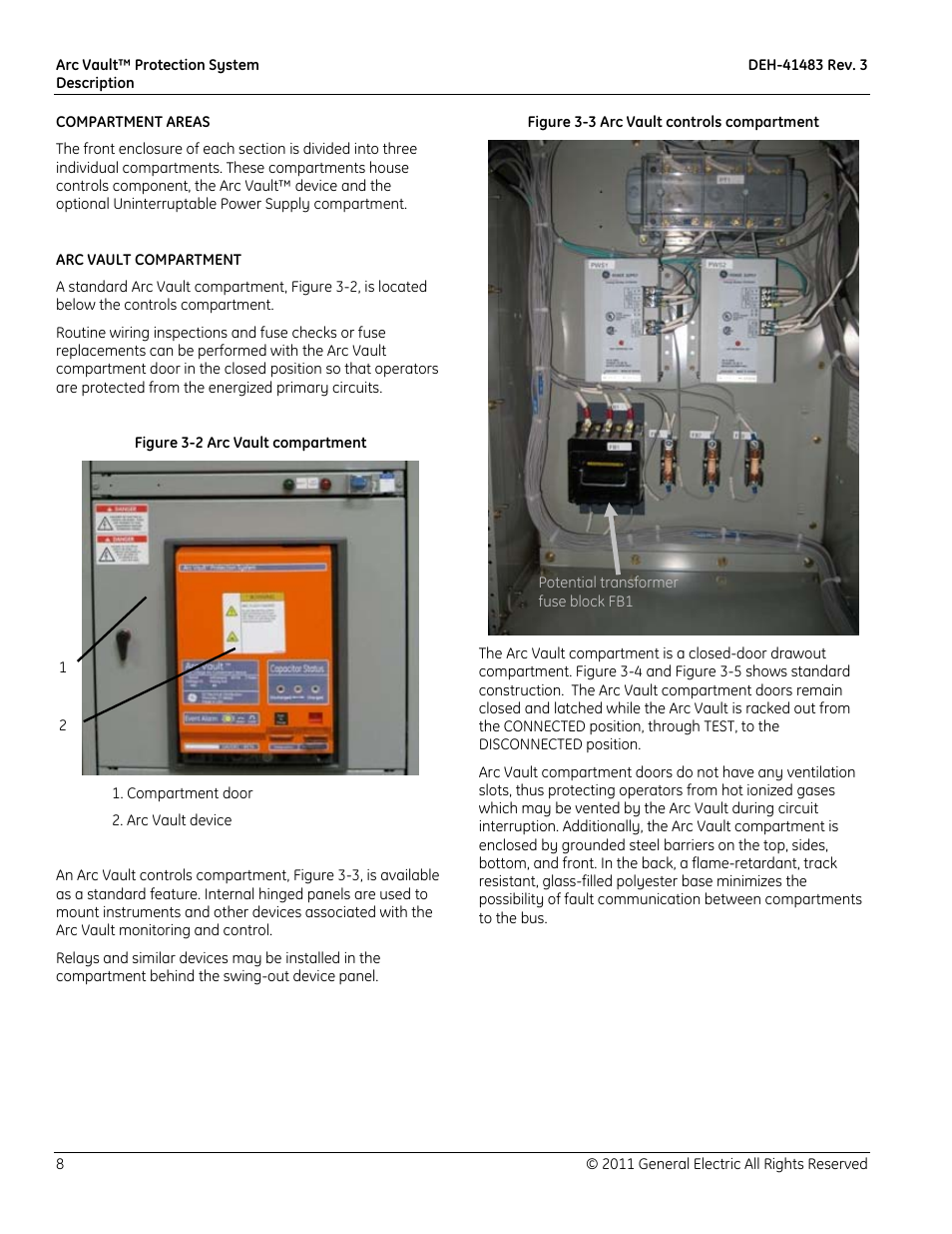 GE Industrial Solutions Arc Vault Protection System User Manual | Page 16 / 51