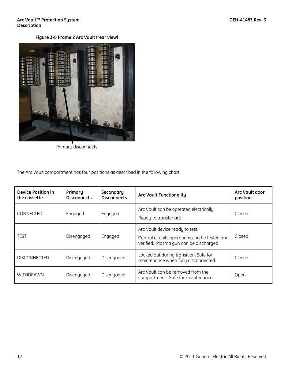 GE Industrial Solutions Arc Vault Protection System User Manual | Page 20 / 51