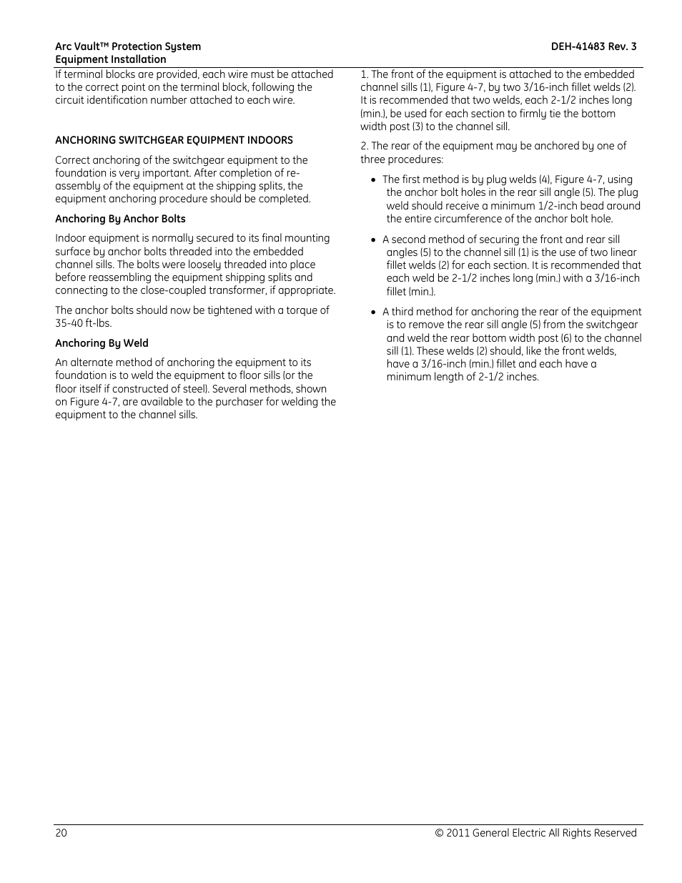 GE Industrial Solutions Arc Vault Protection System User Manual | Page 28 / 51