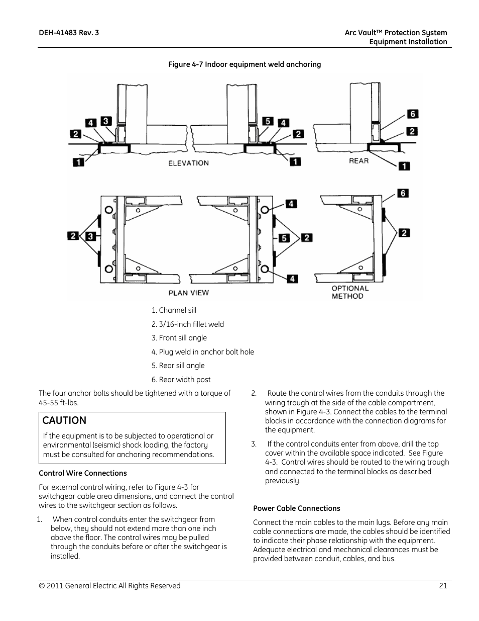 Caution | GE Industrial Solutions Arc Vault Protection System User Manual | Page 29 / 51