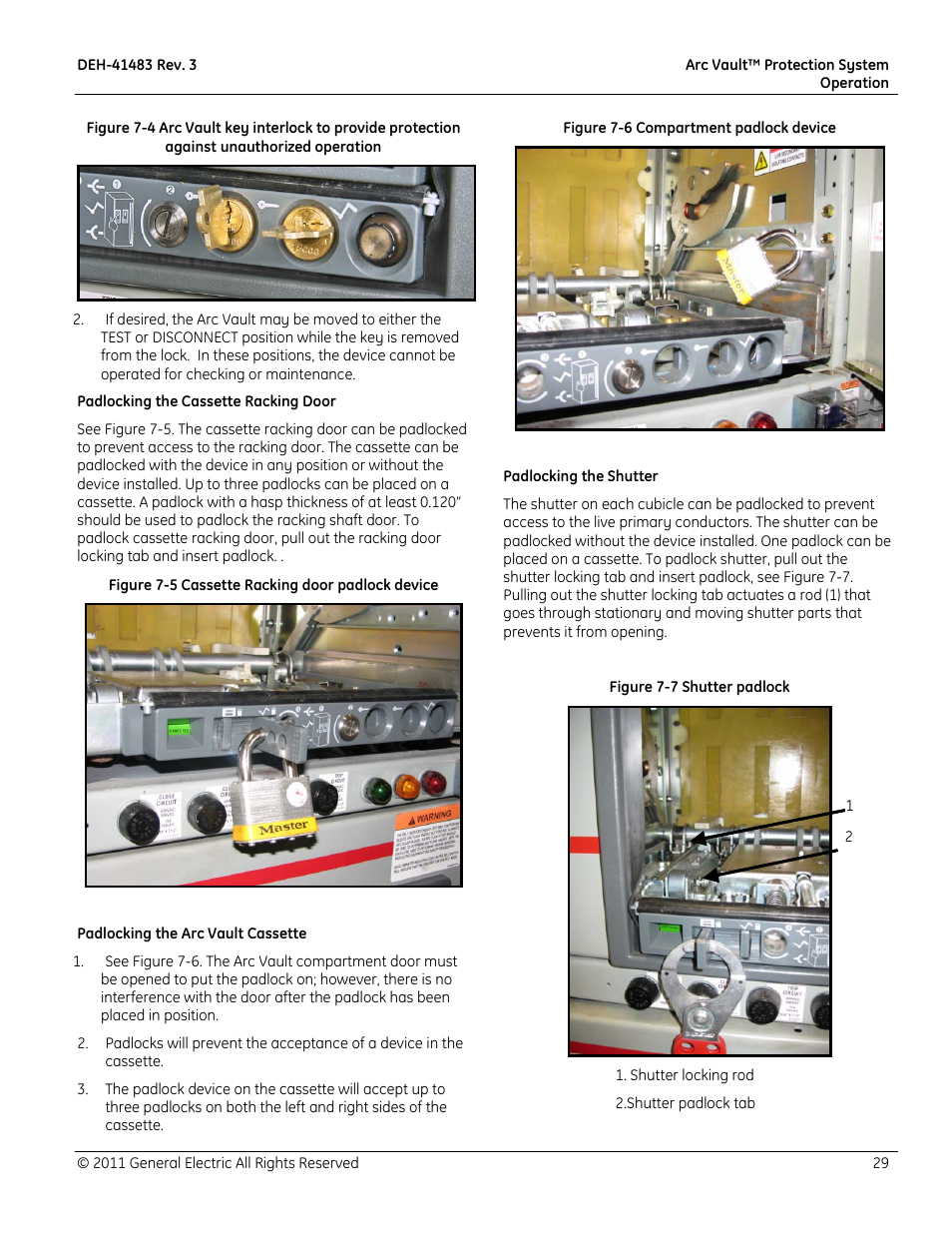 GE Industrial Solutions Arc Vault Protection System User Manual | Page 37 / 51