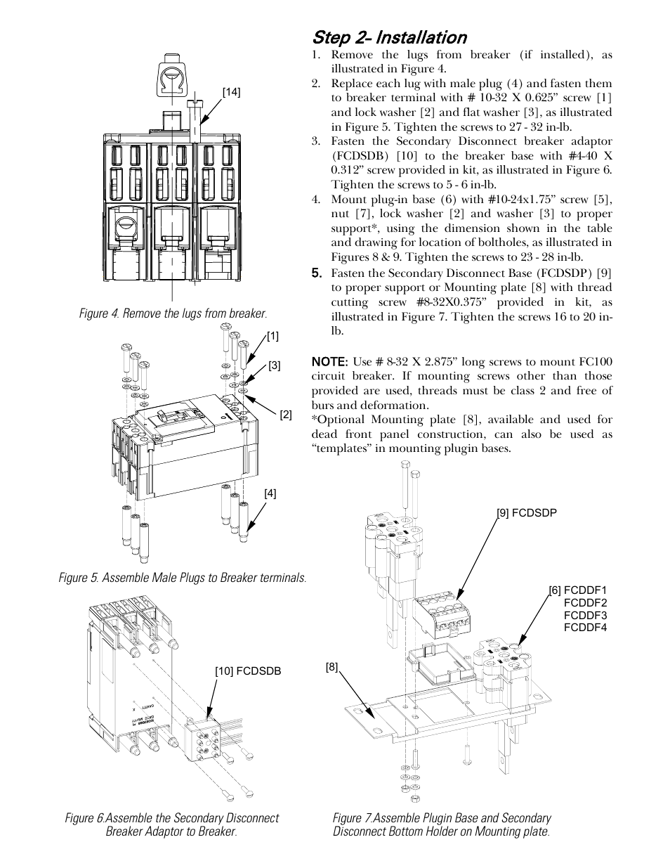 Step 2- installation | GE Industrial Solutions Record Plus Plug-In Bases: FC100 User Manual | Page 3 / 6