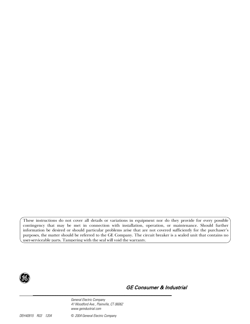 GE Industrial Solutions Record Plus Plug-In Bases: FC100 User Manual | Page 6 / 6