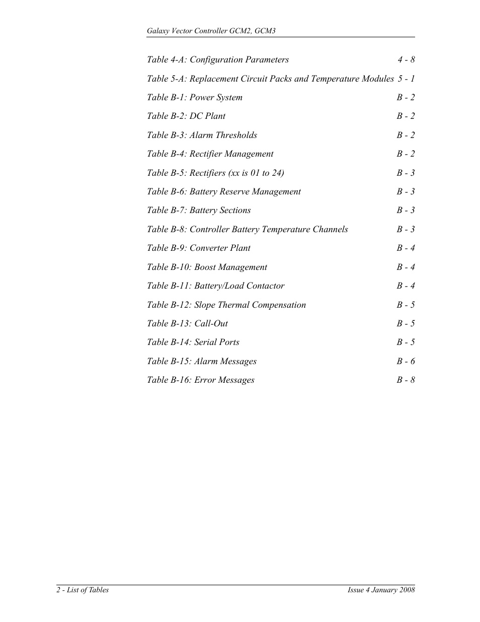 GE Industrial Solutions Galaxy Vector Controller GCM3 User Manual | Page 12 / 102